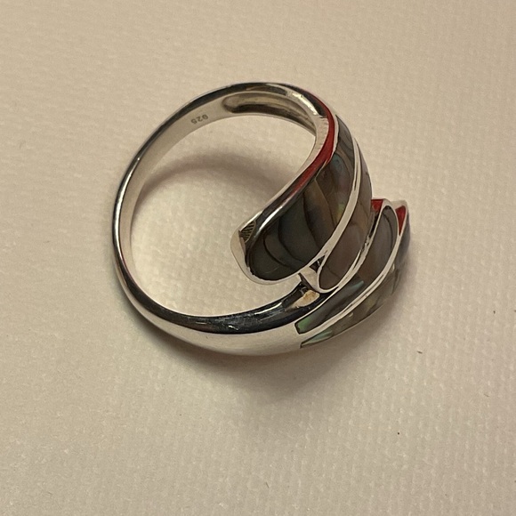 Sterling Silver Abalone Inlay Ring - Picture 3 of 3